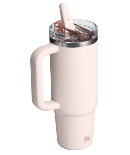 Stanley Quencher ProTour Tumbler – 30oz Leakproof Insulated Cup with Flip Straw & Handle (Rose Quartz)