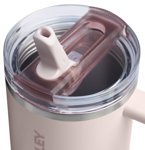 Stanley Quencher ProTour Tumbler – 30oz Leakproof Insulated Cup with Flip Straw & Handle (Rose Quartz)