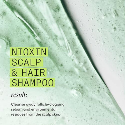 Nioxin System 2 Shampoo – Hair Thickening for Natural Thinning Hair with Niacinamide & Biotin (10.1 oz)