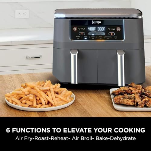 Ninja DualZone 8-Quart 6-in-1 Air Fryer – Smart Two-Basket Cooking