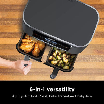 Ninja DualZone 8-Quart 6-in-1 Air Fryer – Smart Two-Basket Cooking
