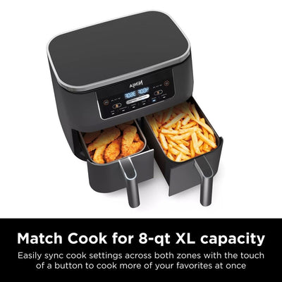 Ninja DualZone 8-Quart 6-in-1 Air Fryer – Smart Two-Basket Cooking