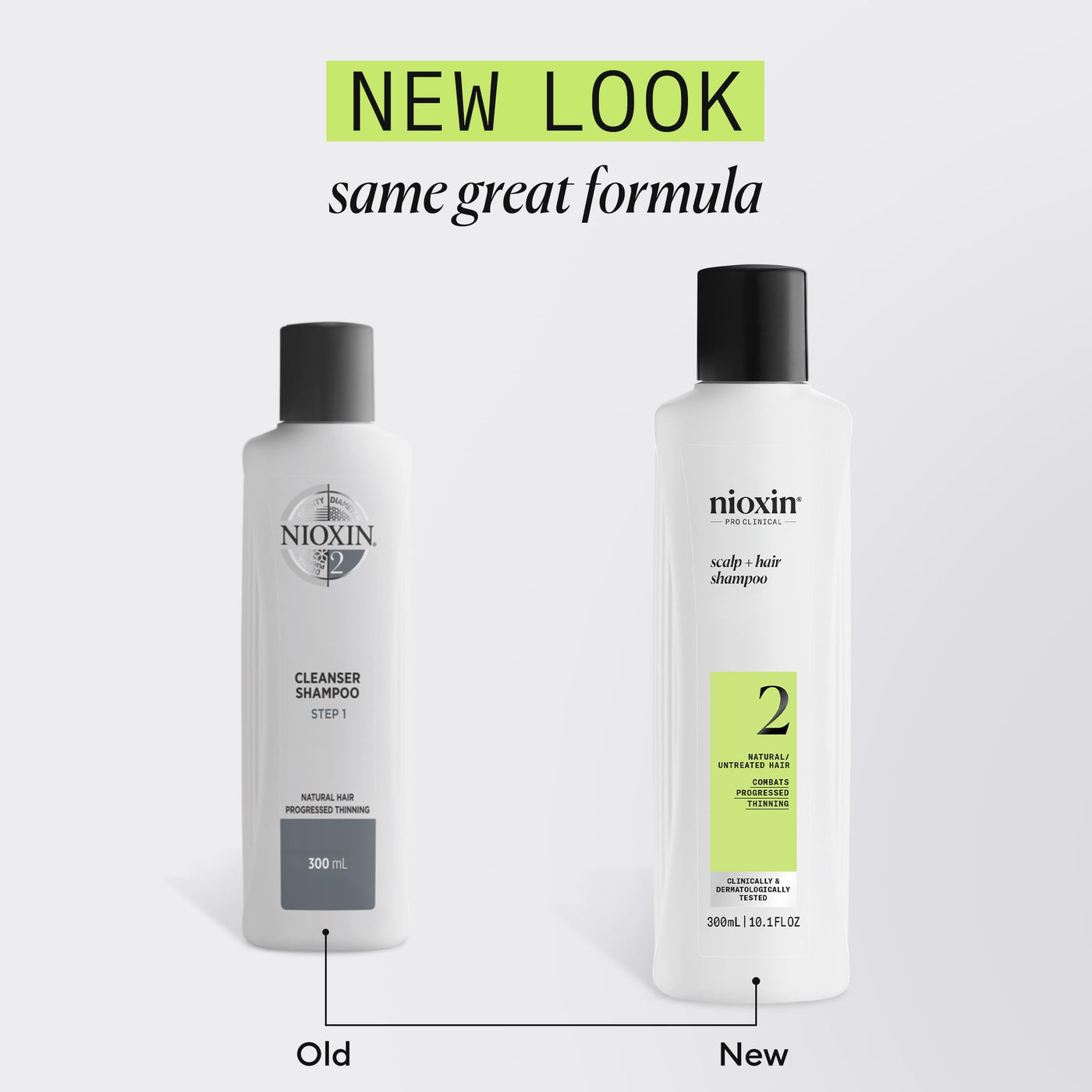 Nioxin System 2 Shampoo – Hair Thickening for Natural Thinning Hair with Niacinamide & Biotin (10.1 oz)