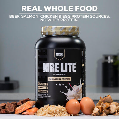 REDCON1 MRE Lite Protein Powder – Banana Nut Bread Meal Replacement, Low Carb & Whey-Free (30 Servings)