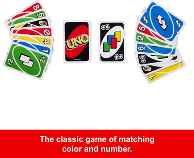 UNO Family Card Game – Classic 112-Card Set in Travel Tin by Mattel (Ages 7+)