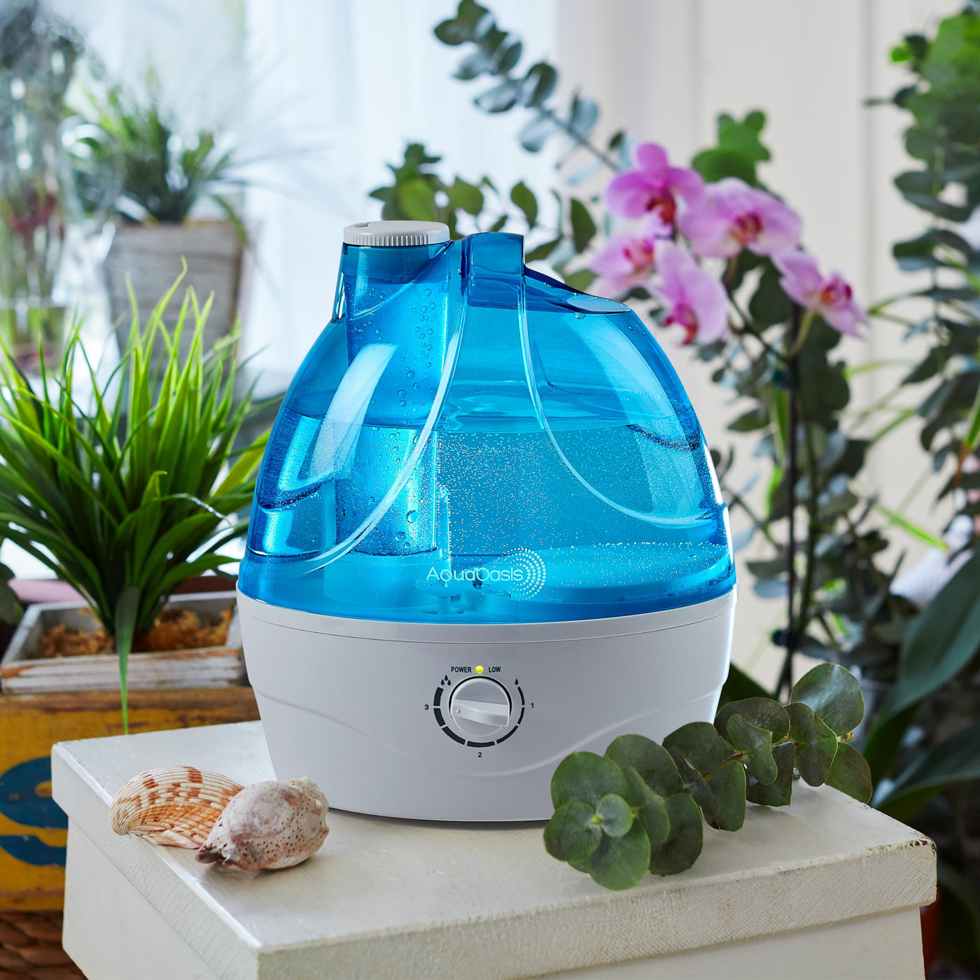 AquaOasis Cool Mist Humidifier – 2.2L Quiet Ultrasonic with 360° Nozzle & Auto Shut-Off for Bedroom & Nursery