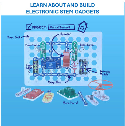 Snap Circuits Jr. SC-100 – STEM Electronics Kit with 100+ Projects for Kids (Ages 8+)