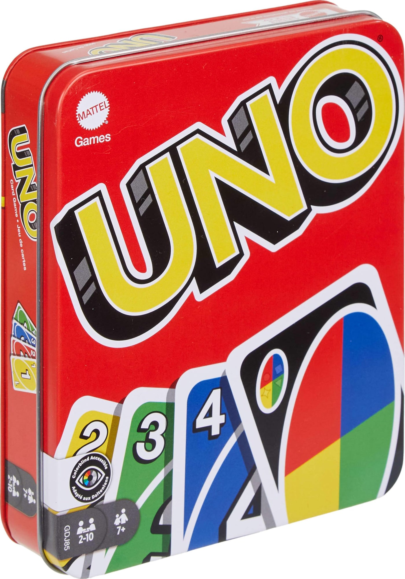 UNO Family Card Game – Classic 112-Card Set in Travel Tin by Mattel (Ages 7+)