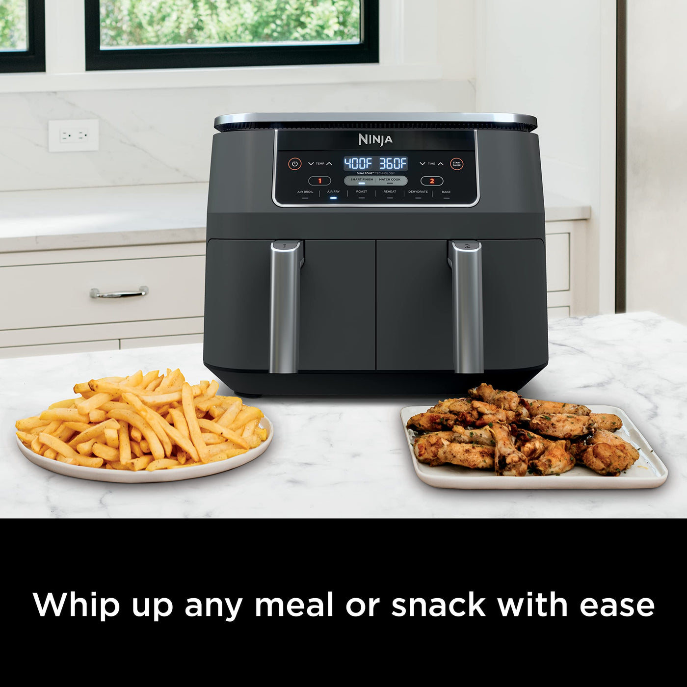 Ninja DualZone 8-Quart 6-in-1 Air Fryer – Smart Two-Basket Cooking