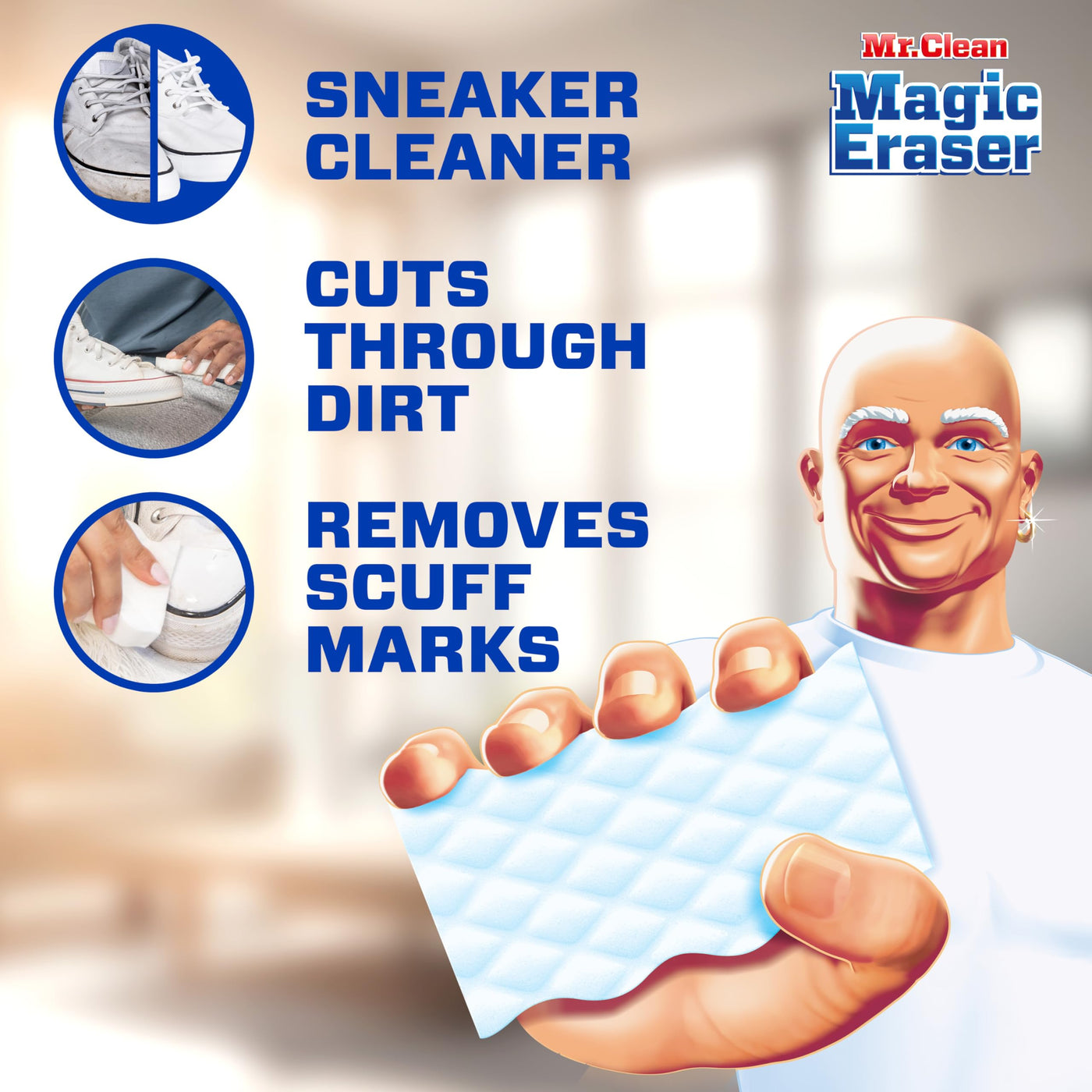 Mr. Clean Magic Eraser – Extra Durable Cleaning Pads (10-Pack) for Shoes & Surfaces