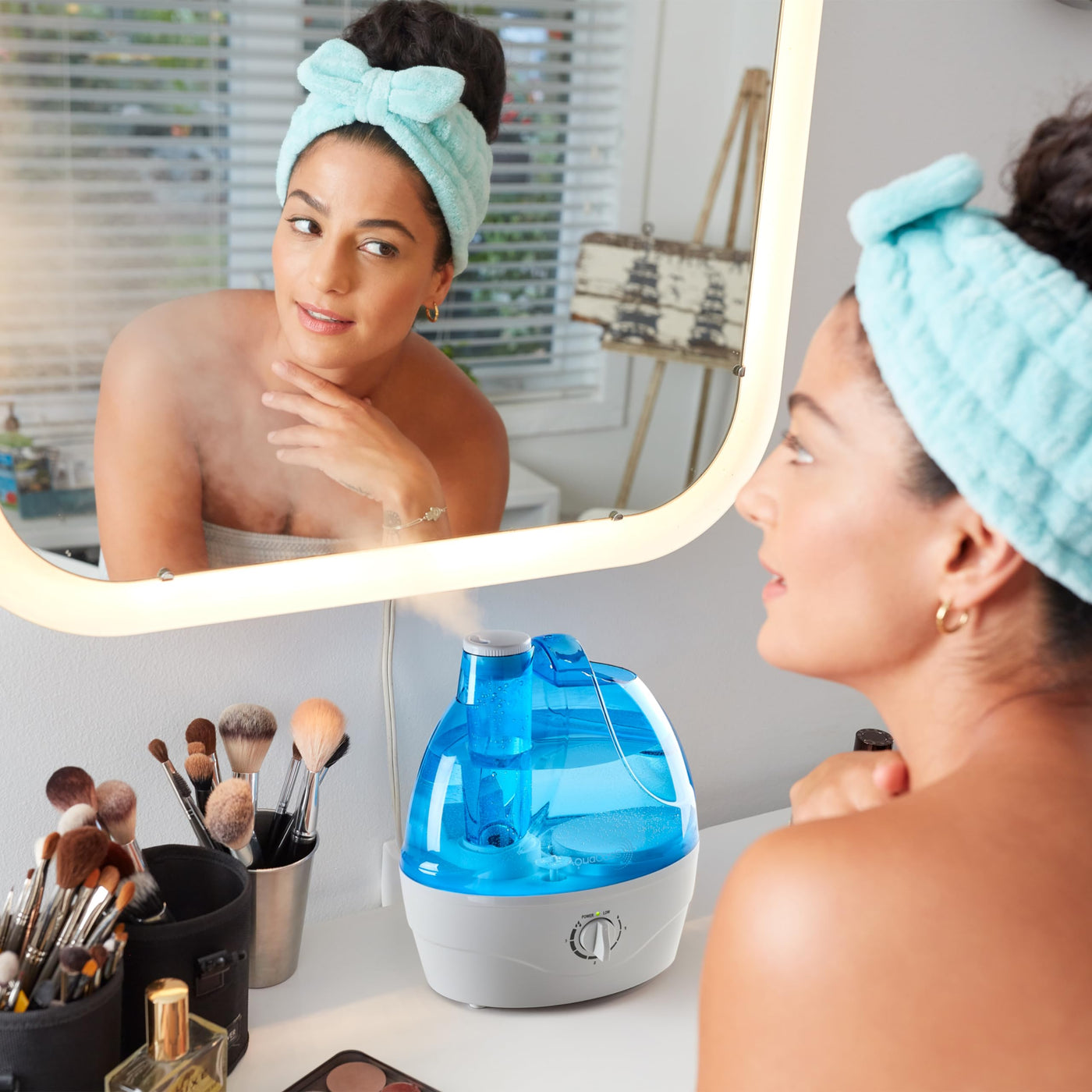 AquaOasis Cool Mist Humidifier – 2.2L Quiet Ultrasonic with 360° Nozzle & Auto Shut-Off for Bedroom & Nursery
