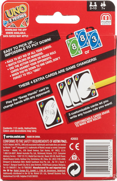 UNO Family Card Game – Classic 112-Card Set in Travel Tin by Mattel (Ages 7+)